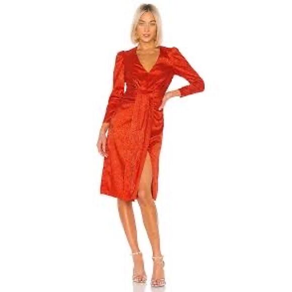 New Saylor Farrow Dress in Flame - Picture 1 of 9